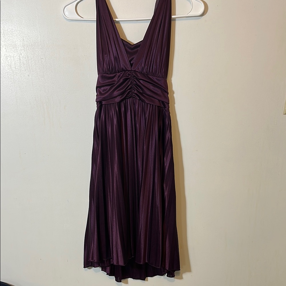 Macys Taboo Deep Purple Satin Dress